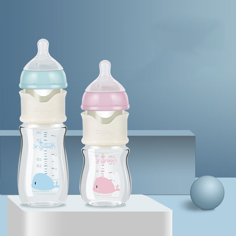 Baby glass bottle for newborns — safe, plastic-free feeding bottle for infant