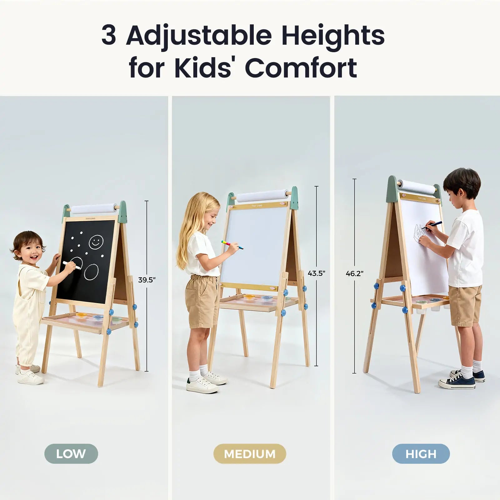 Tiny Land® 3-in-1 Art Easel for Kids - BigHeartsDoBigThings2.com