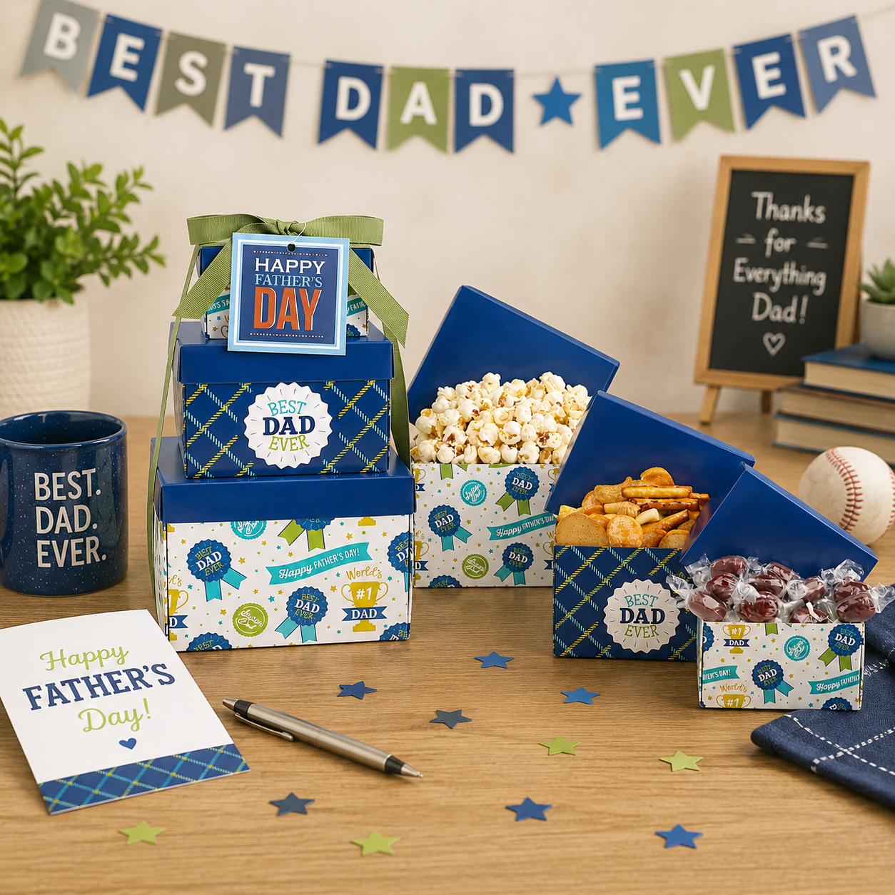 Best Dad Ever! Father's Day Snack Gift Tower