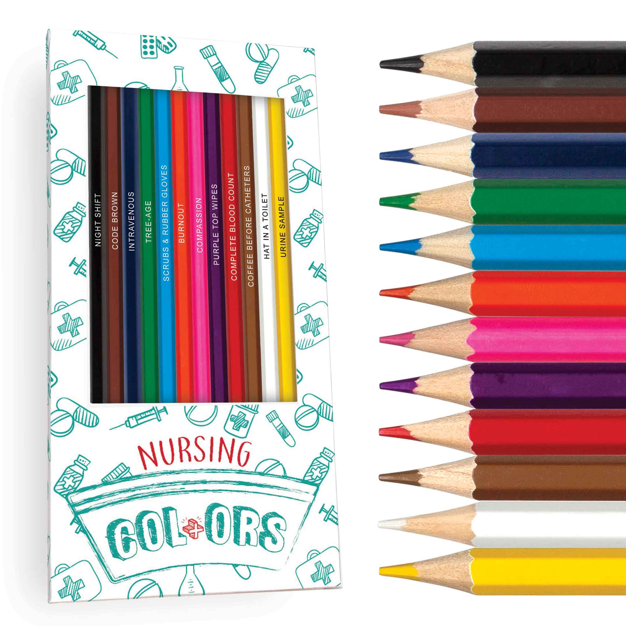 Nurse Colors Colored Pencils & Coloring Pages for Nurses