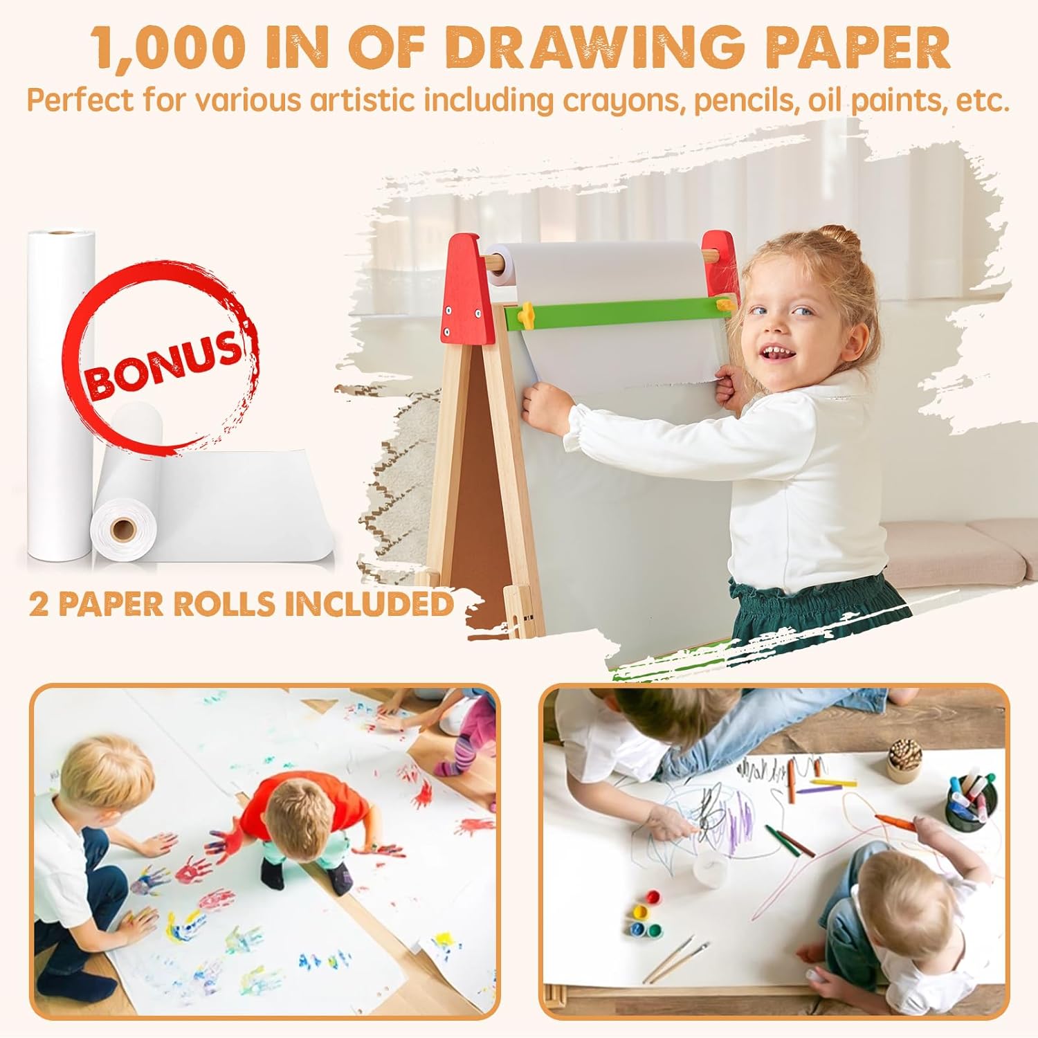 Tiny Land® 3-in-1 Art Easel for Kids - BigHeartsDoBigThings2.com