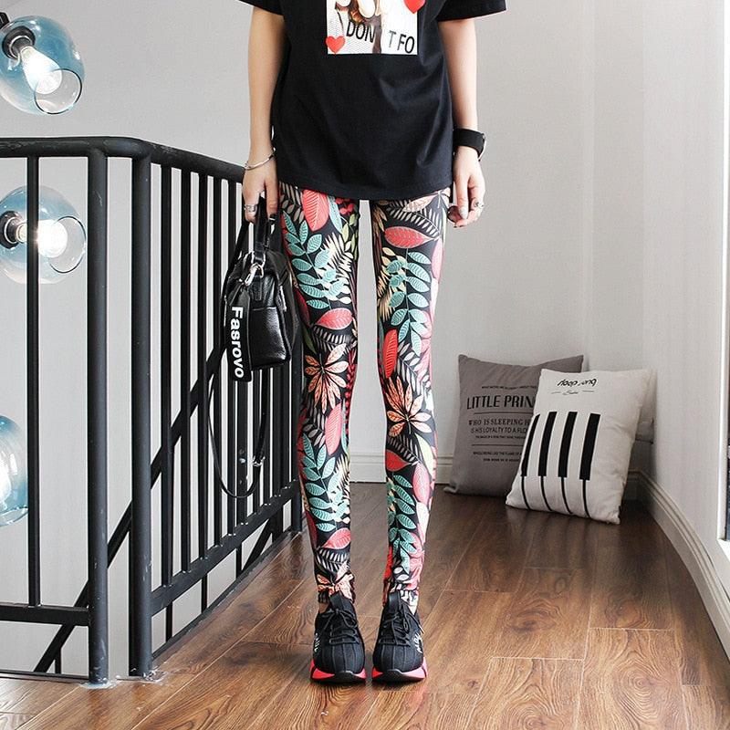 Women's High Waist Push Up Leggings — Printed Fitness & Yoga Pants