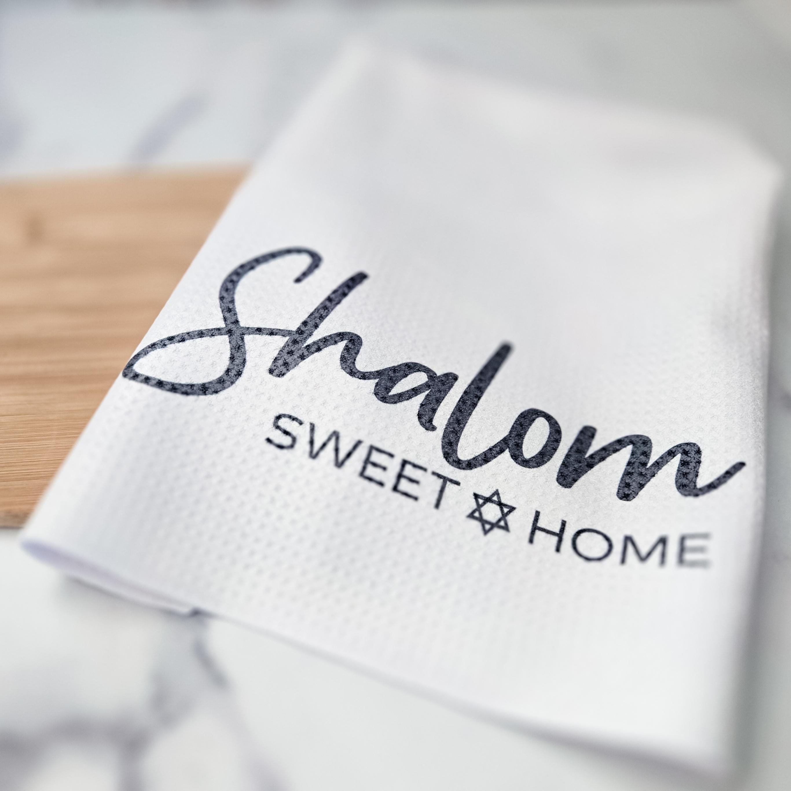 Shalom Sweet Home Minimalist Waffle Dish Towel