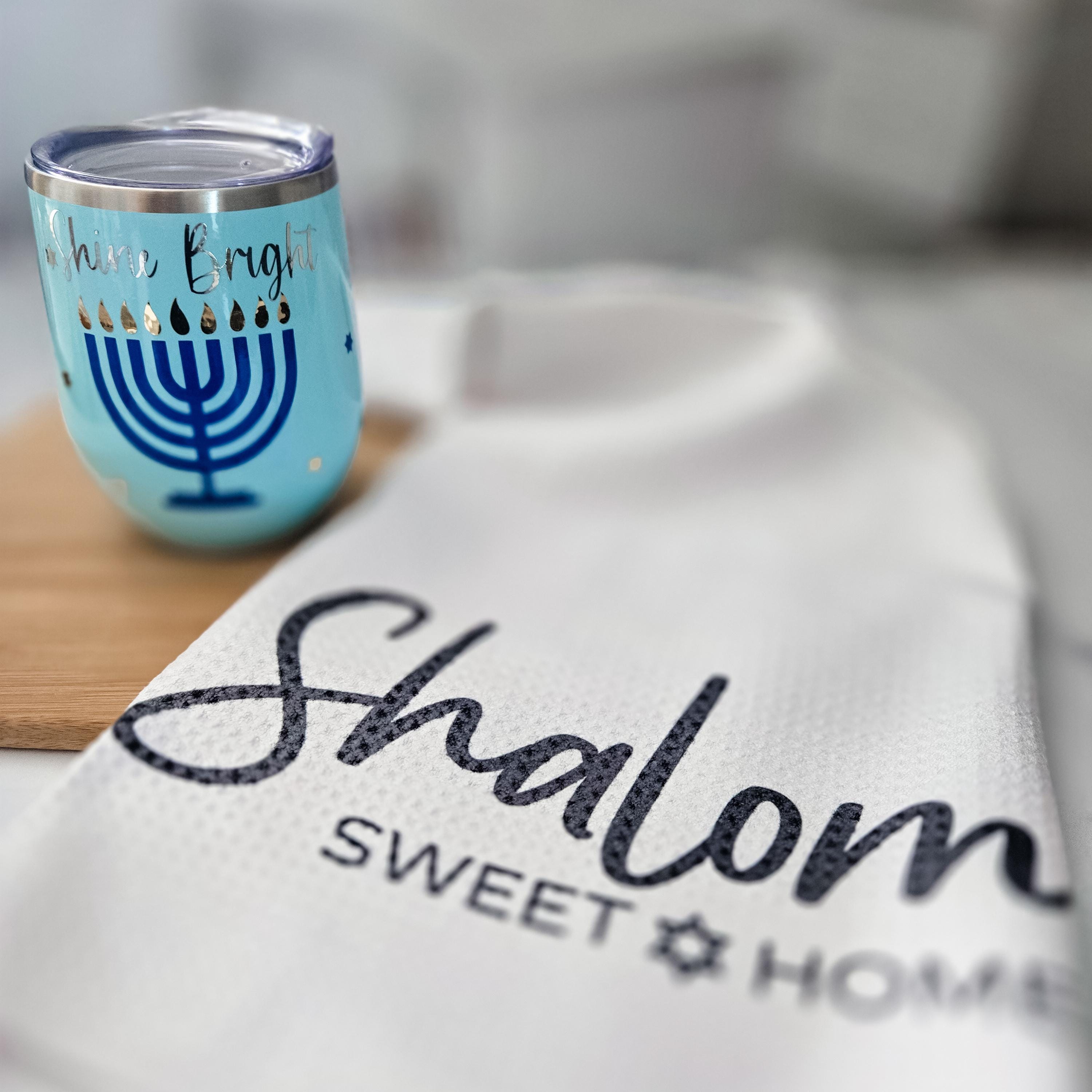 Shalom Sweet Home Minimalist Waffle Dish Towel