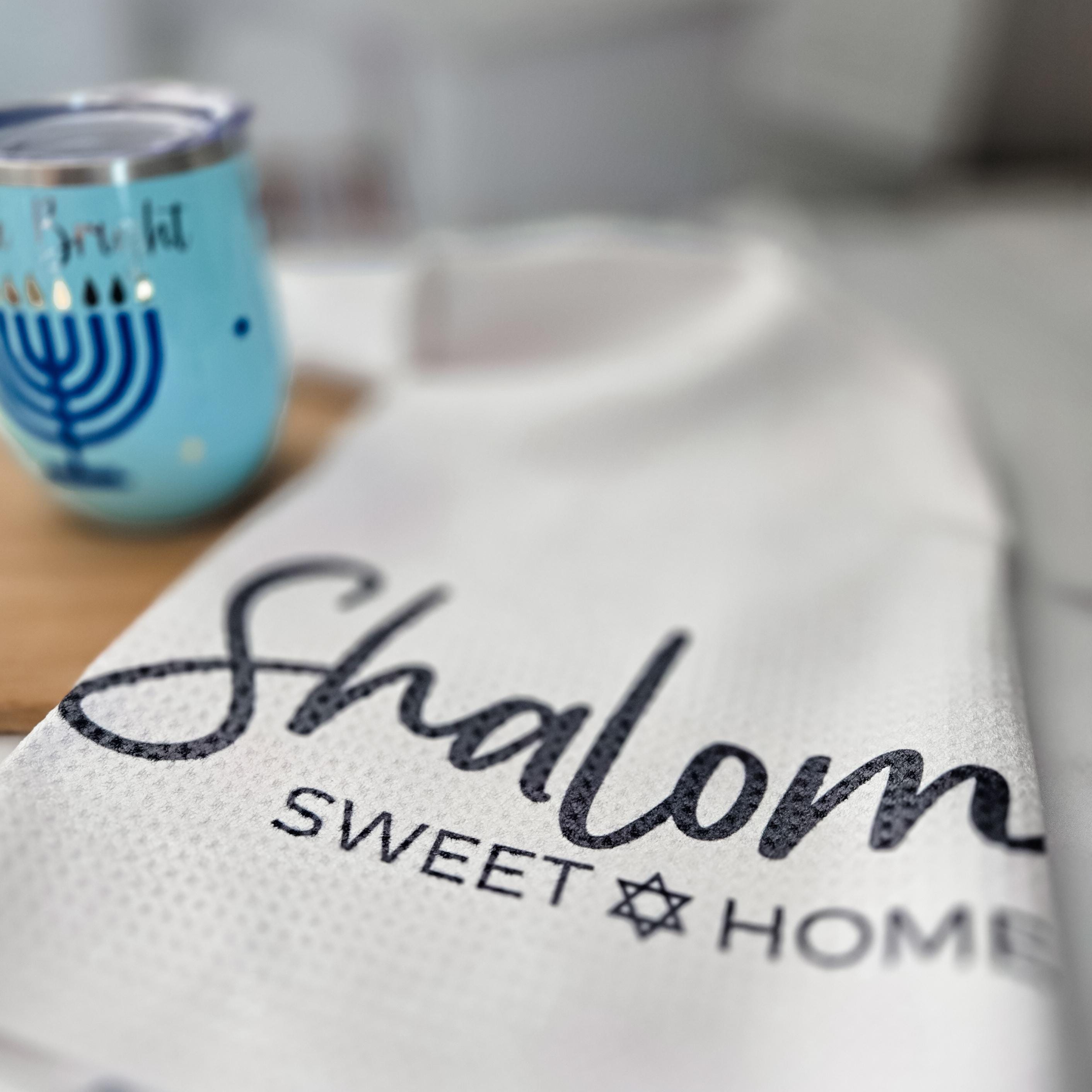 Shalom Sweet Home Minimalist Waffle Dish Towel