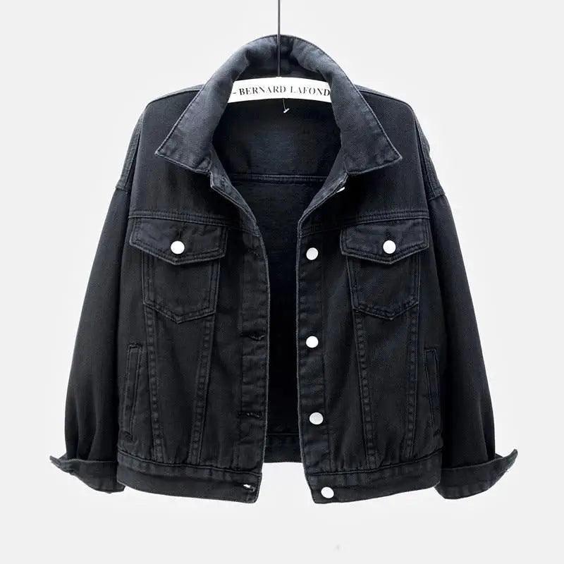 Women's Plus Size Denim Jacket spring autumn short coat casual outerwear by Stevvex. Curated with love by BigHeartsDoBigThings2.com
