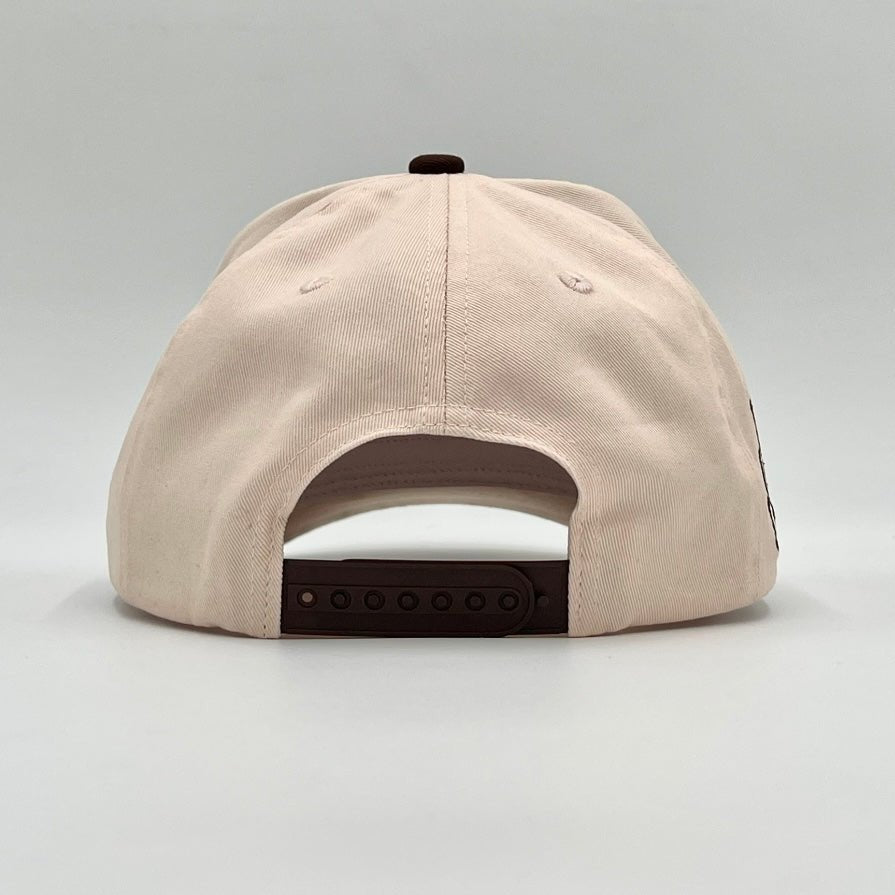 ‘YHWH’ Structured SnapBack - Cream/Brown - BigHeartsDoBigThings2.com