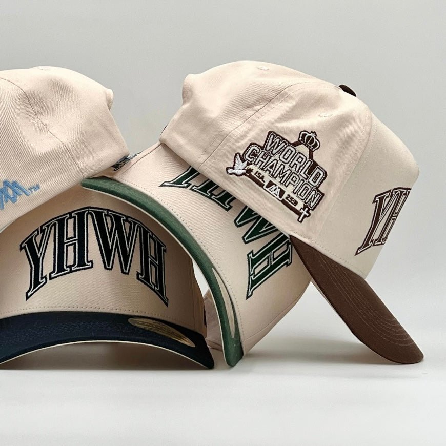 ‘YHWH’ Structured SnapBack - Cream/Brown - BigHeartsDoBigThings2.com