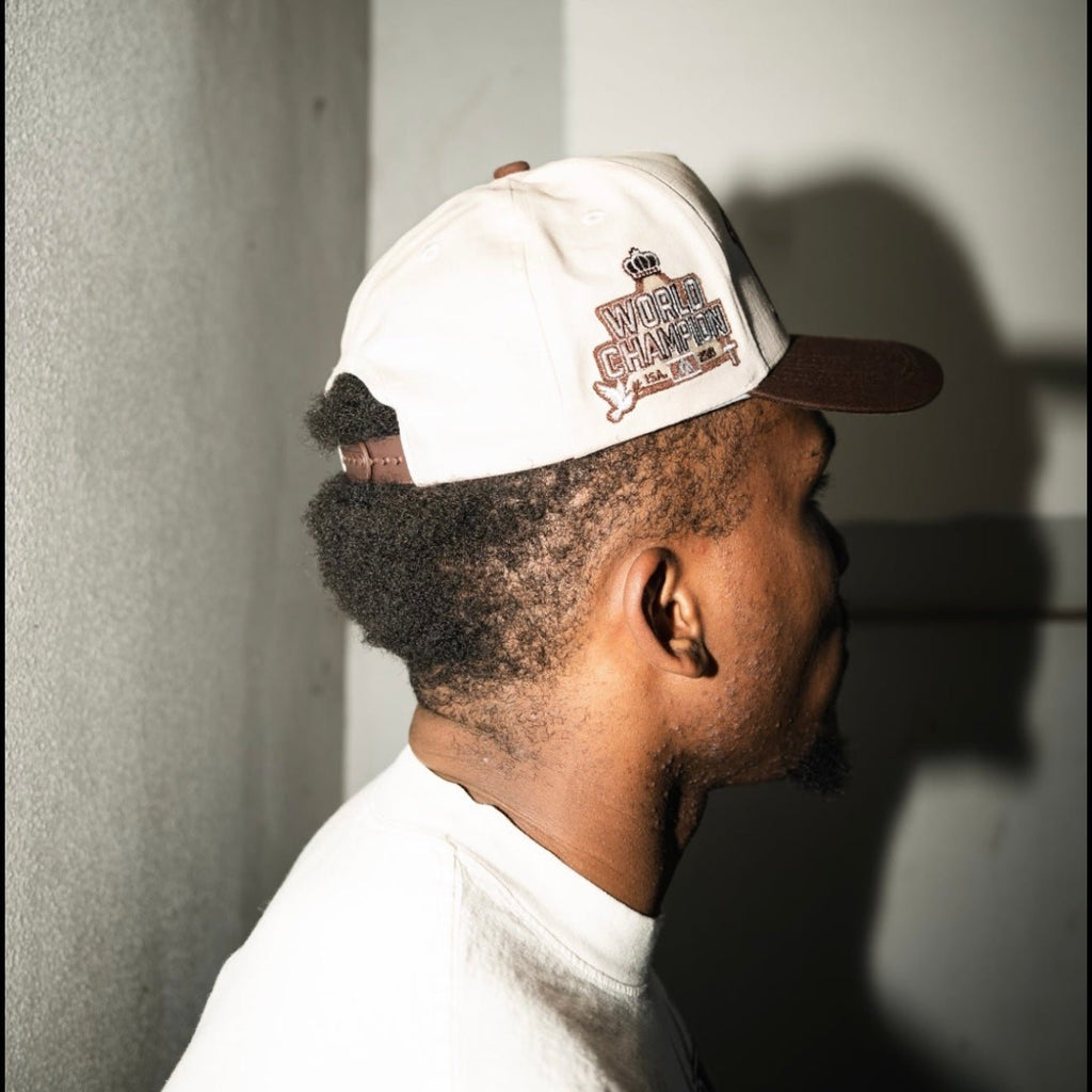 ‘YHWH’ Structured SnapBack - Cream/Brown - BigHeartsDoBigThings2.com