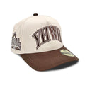 Baseball cap with 'YTHWHE' branding on a white background