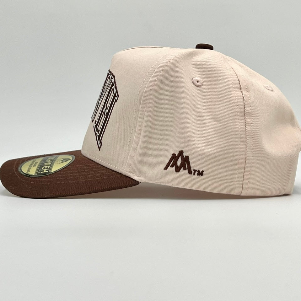 ‘YHWH’ Structured SnapBack - Cream/Brown - BigHeartsDoBigThings2.com