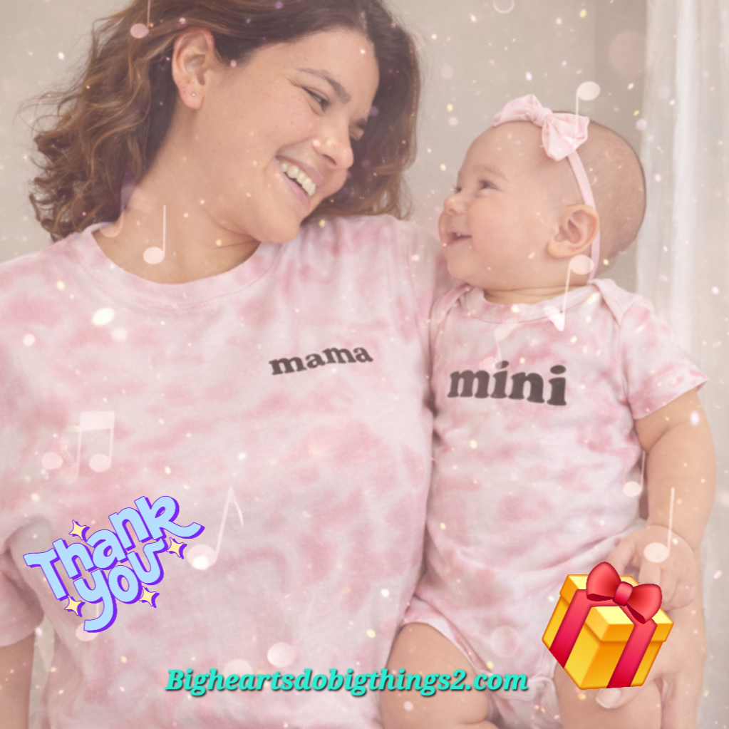 Custom Tie Dye Mama and Mini Matching Shirts